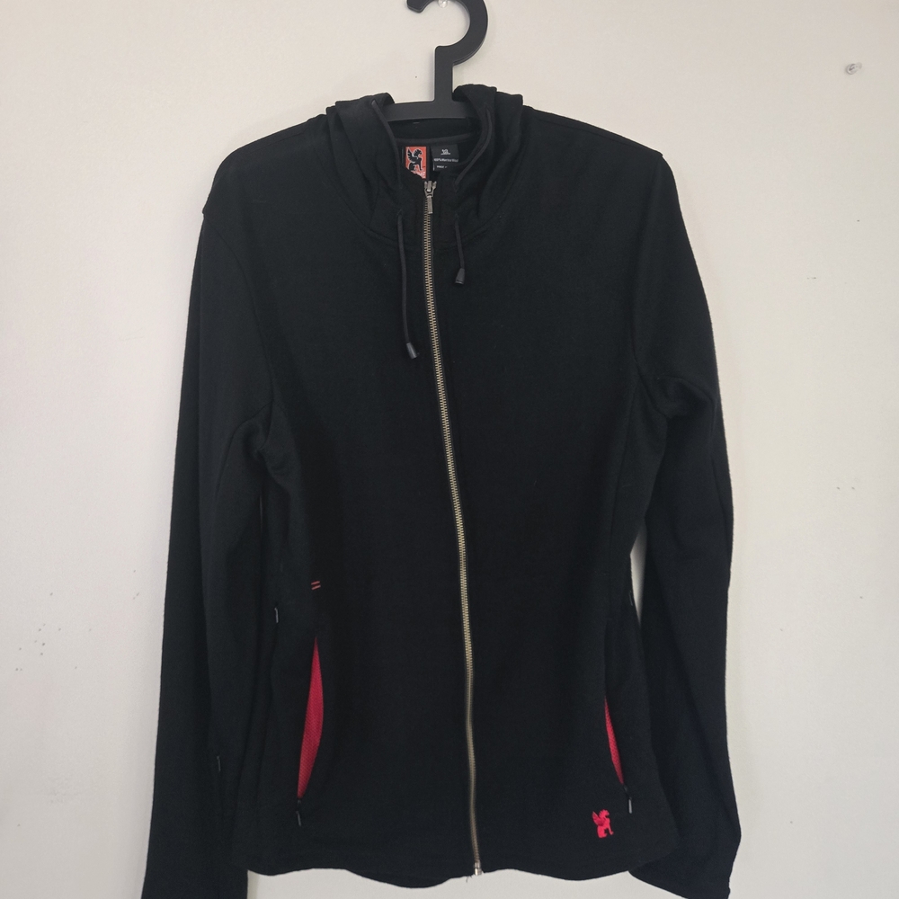 Chrome Cobra Black and Red Zip-Up Hoodie